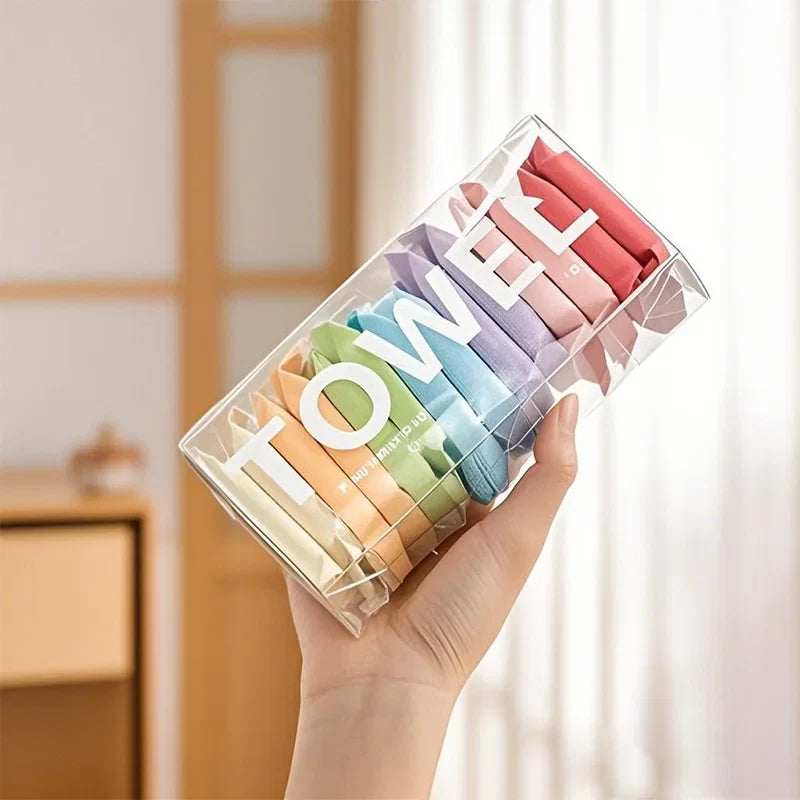 1 Pcs Compressed Cotton Disposable Face Towels, for Travel. 14x7cm, Soft, Individually Wrapped, Hygienic