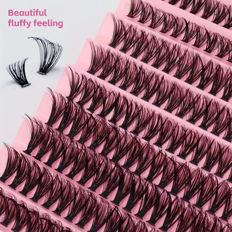 Cluster Lashes 200 Pack | DIY Individual Eyelashes with Natural Wispy Look