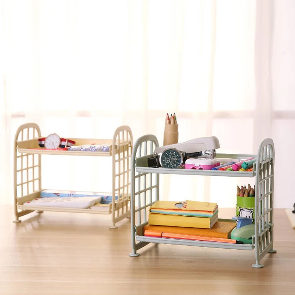 High Appearance Horizontal Desktop Storage Shelf Simple Multi-storey Dormitory Storage Shelf Computer Office Available