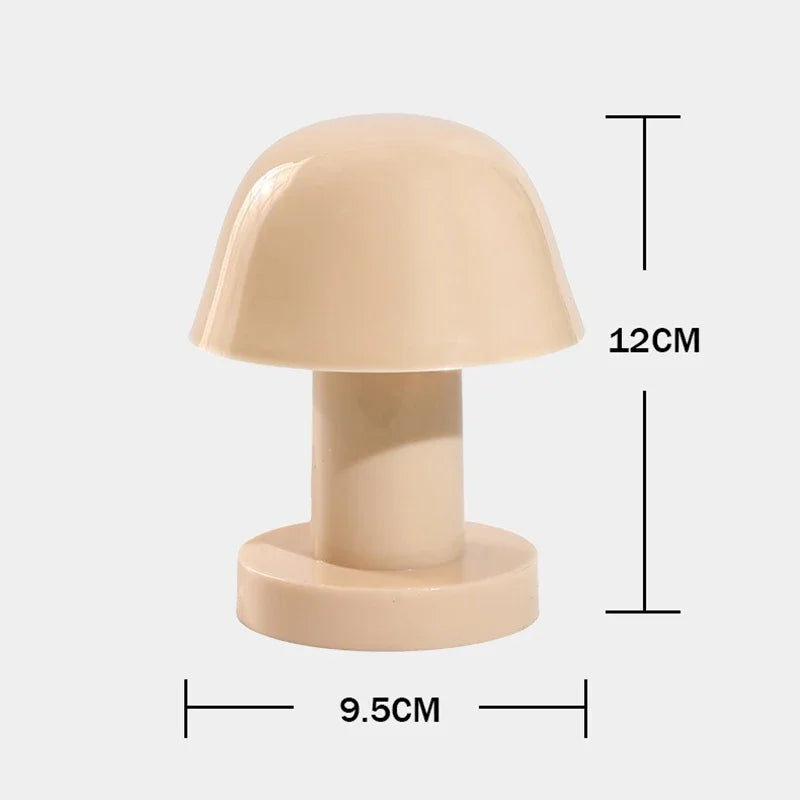 Mini Creative Mushroom LED Night Light | Battery Powered Portable Desktop Sunset Lamp for Home Decor