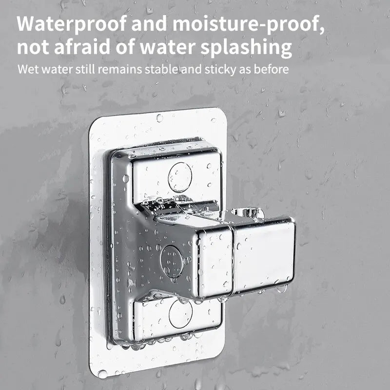 Adjustable Non-Punching Handheld Shower Stand ABS Wall Mount Bracket for Bathroom No Drilling Required