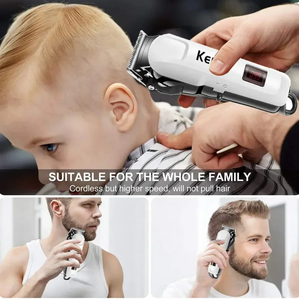 Kemei Hair Clipper Km-809A Km-2299 Km-2024 UBS Rechargeable Cordless Beard Trimmer Powerful Electric Hair Clippers for Men