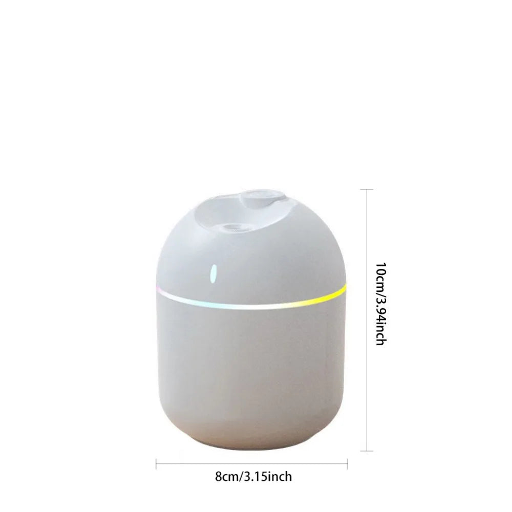270ML USB Air Humidifier with Cool Mist Aroma Diffuser LED Night Light And Power-Off Protect Feature for Home And Office