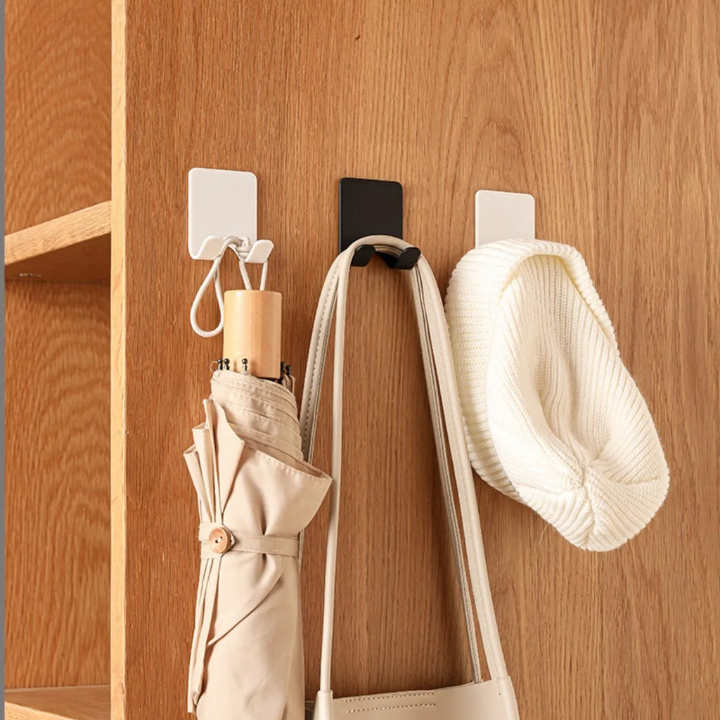 2pcs Adhesive Razor Holder Wall Mounted Bathroom for Shower Rack Shaver Holder Plastic Hook Holder Does Not Damage The Furniture