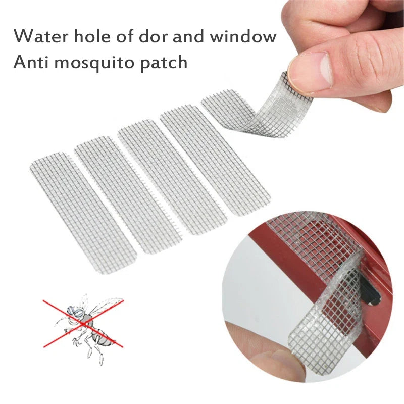 50/25/15pcs Window Screen Repair Stickers Tape Adhesive Anti Mosquito Door Mesh Patch Tape Broken Holes Repair Screen Wall Patch