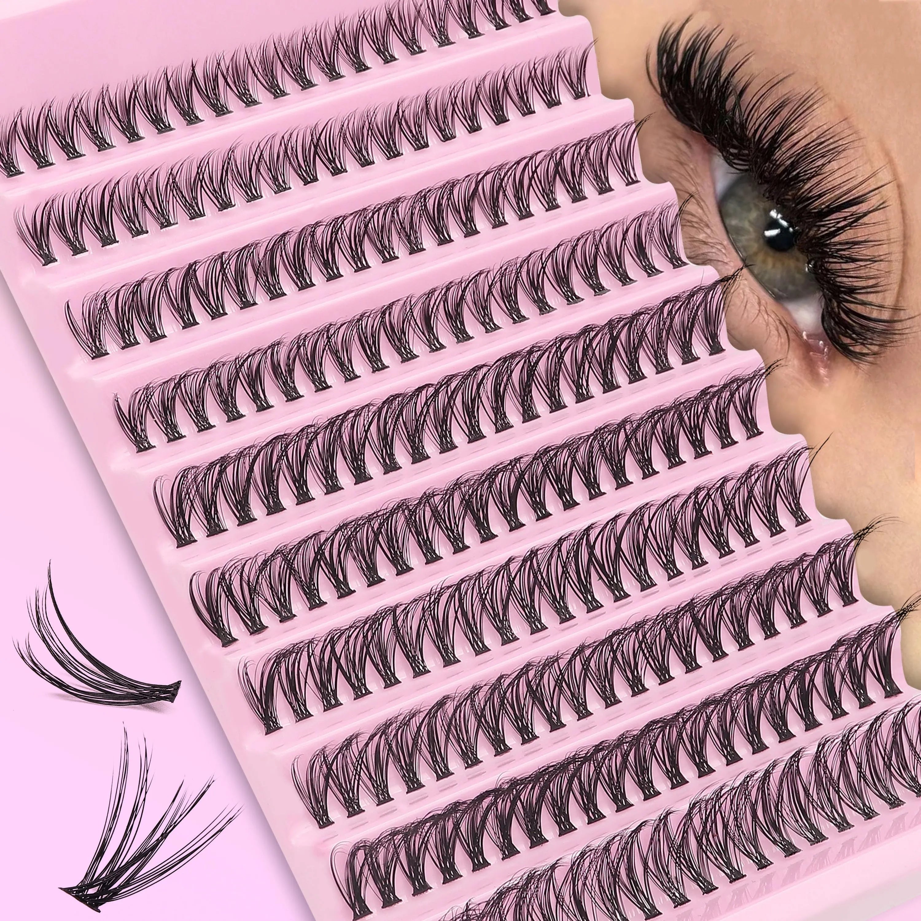 200pcs 30D Cluster False Eyelashes Set | DIY Eyelash Extensions