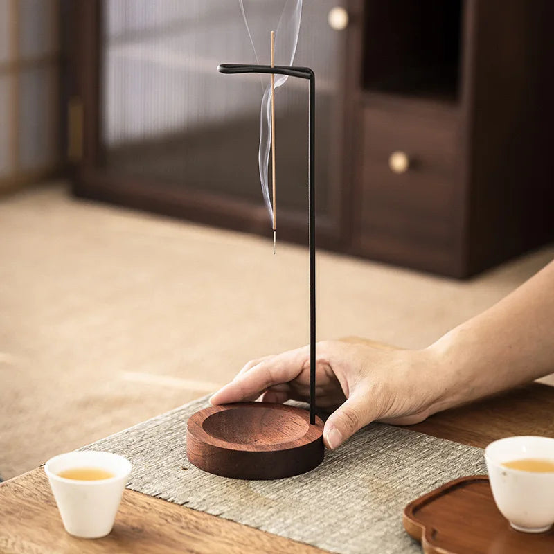Wooden Upside Down Incense Burner | Anti-Ash Incense Stick Holder