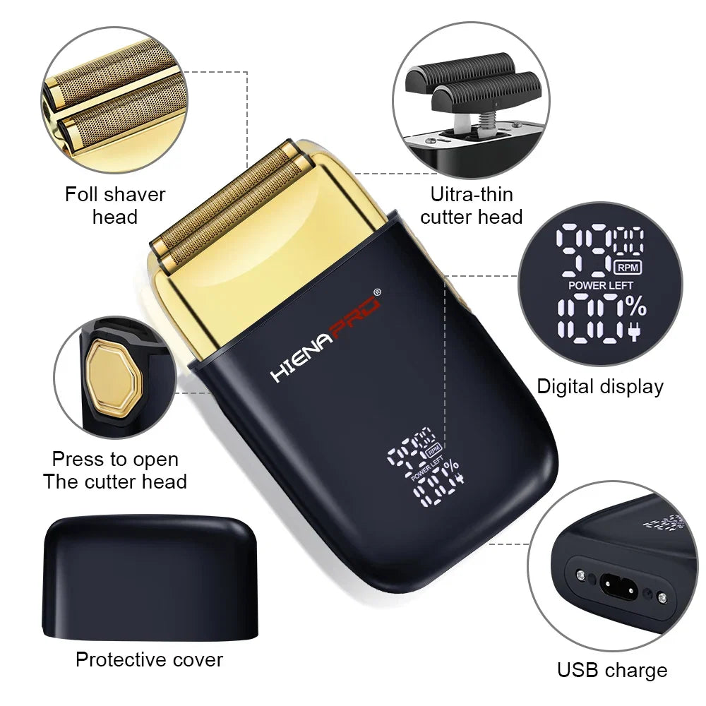 HIENA Hair cutting machine Hair clipperRechargeable Pro Electric Shaver For Men Hair Beard Electric home appliance Christmas