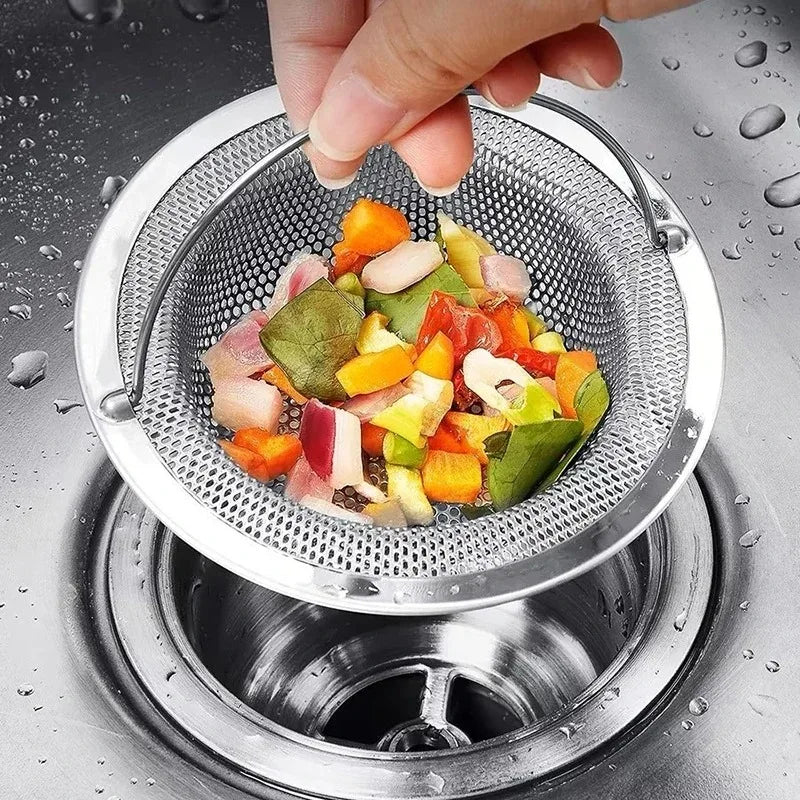 Stainless Steel Bathtub Hair Catcher Stopper Shower Drain Hole Filter With Handle Metal Sink Strainer Floor Drain For Kitchen