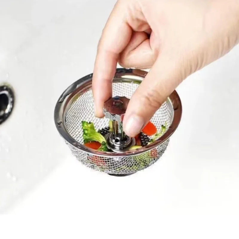 1PCS Kitchen Sink Filter Mesh Sewer Strainers Stainless Steel Bathroom Floor Drains Catcher Waste Drain Hole Filter Screen