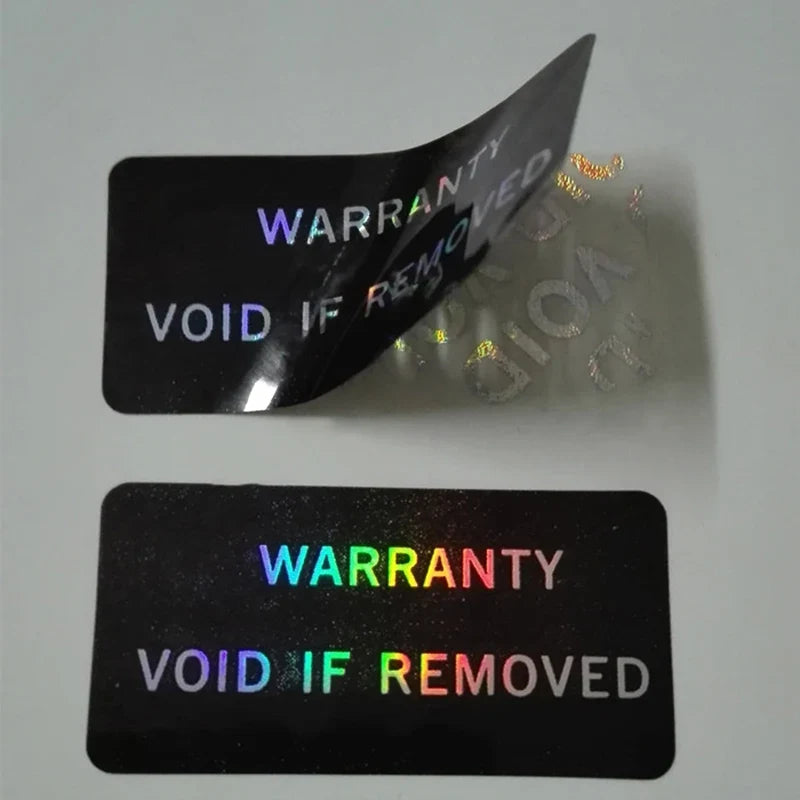 100 Pack Tamper Proof Warranty Stickers | Security Seal Void Labels