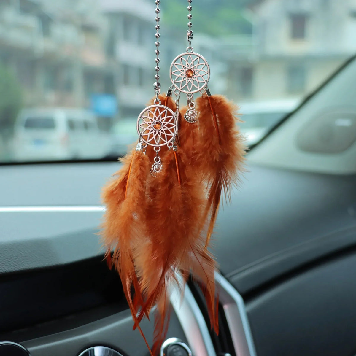 1/2pcs Car Interior Accessories Dream Catcher Multi Color Car Interior Rearview Mirror Hangings Lucky Car Ornament Decor
