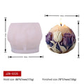 Floral Moon Ball Spherical Candle Silicone Mold 3D Flower Aromatherapys Soap Art Craft Plaster Making Mould Home Decor