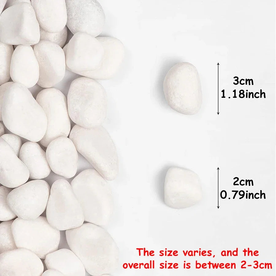 0.66Lb High Polished Natural Pebbles for Fish Tank Aquarium, Plant Vases, Courtyard Garden Landscape & Horticultural Decoration