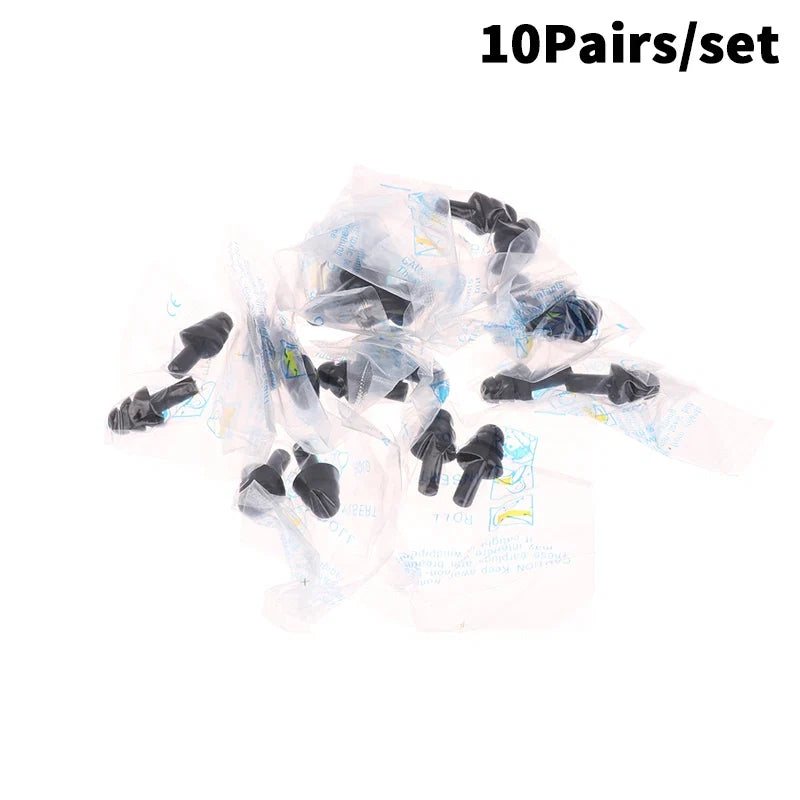10 Pairs Silicone Anti-Noise Earplugs for Sleep Work Travel | Noise-Canceling Hearing Protection