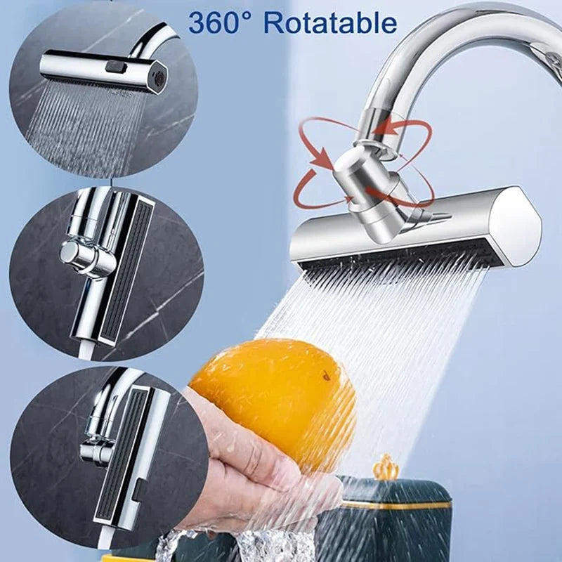 New Kitchen Waterfall Three-mode Universal Swivel Extension Faucet Splash-proof Nozzle Sink Multi-function