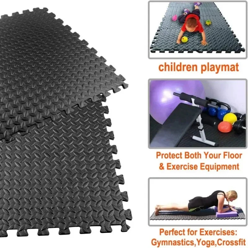 30*30cm Thick Baby Mat EVA Leaf Pattern Fitness Floor Mat Yoga Fitness Non-slip Interlocking Carpet Room Decorative Floor Tile