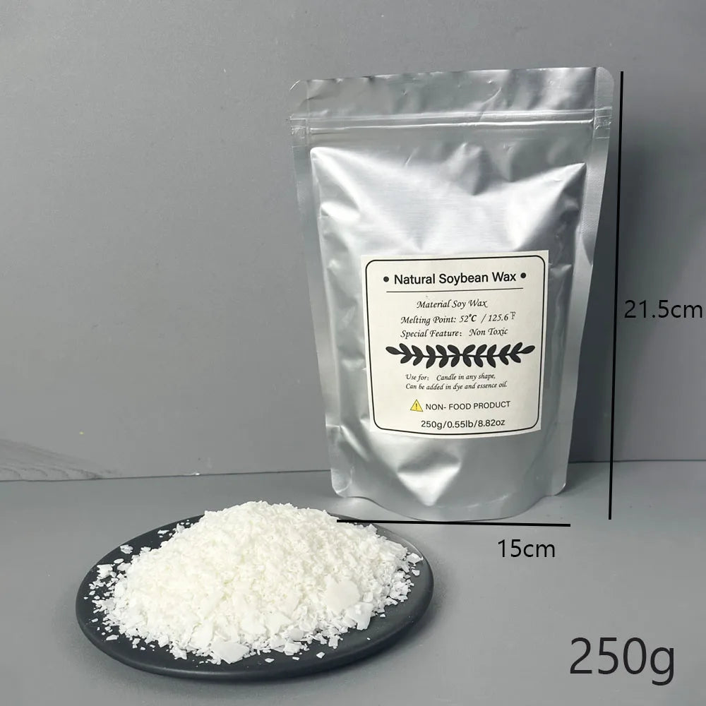 1000/500/250/100g Natural Soy Wax For DIY Handmade Candles Crafts 100% Additive-Free Scented Candle Raw Material Making Kit