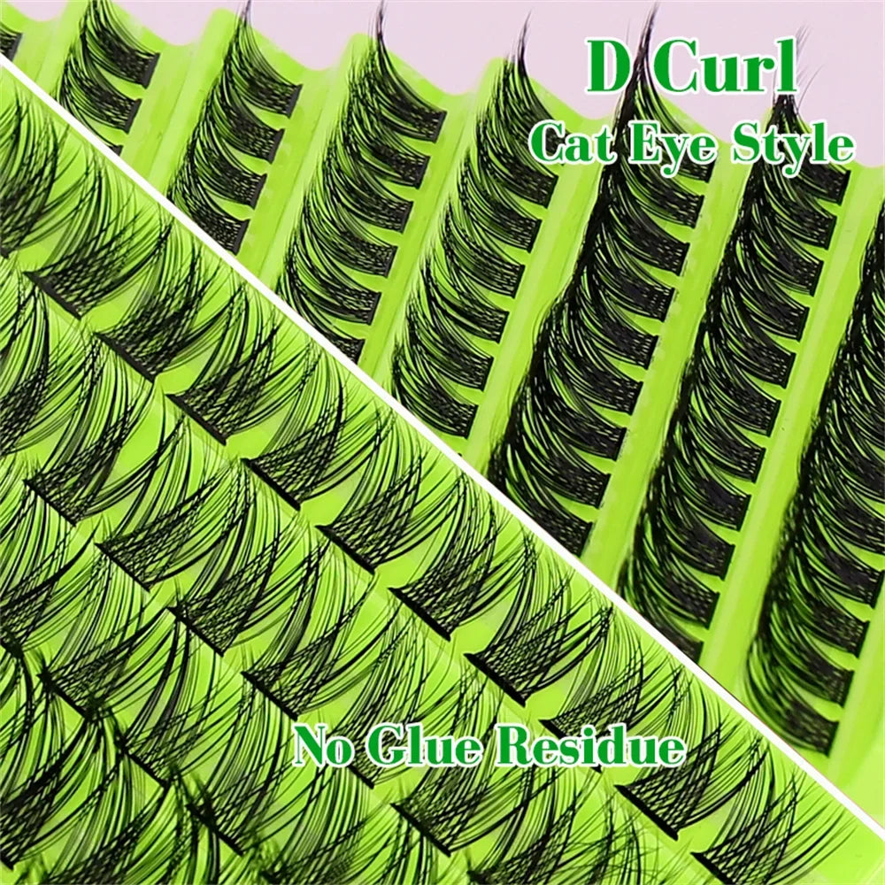 DIY Lash Clusters D Curl Individual Lashes 8-16mm | 120 Pcs Natural Fluffy Eyelash Extensions