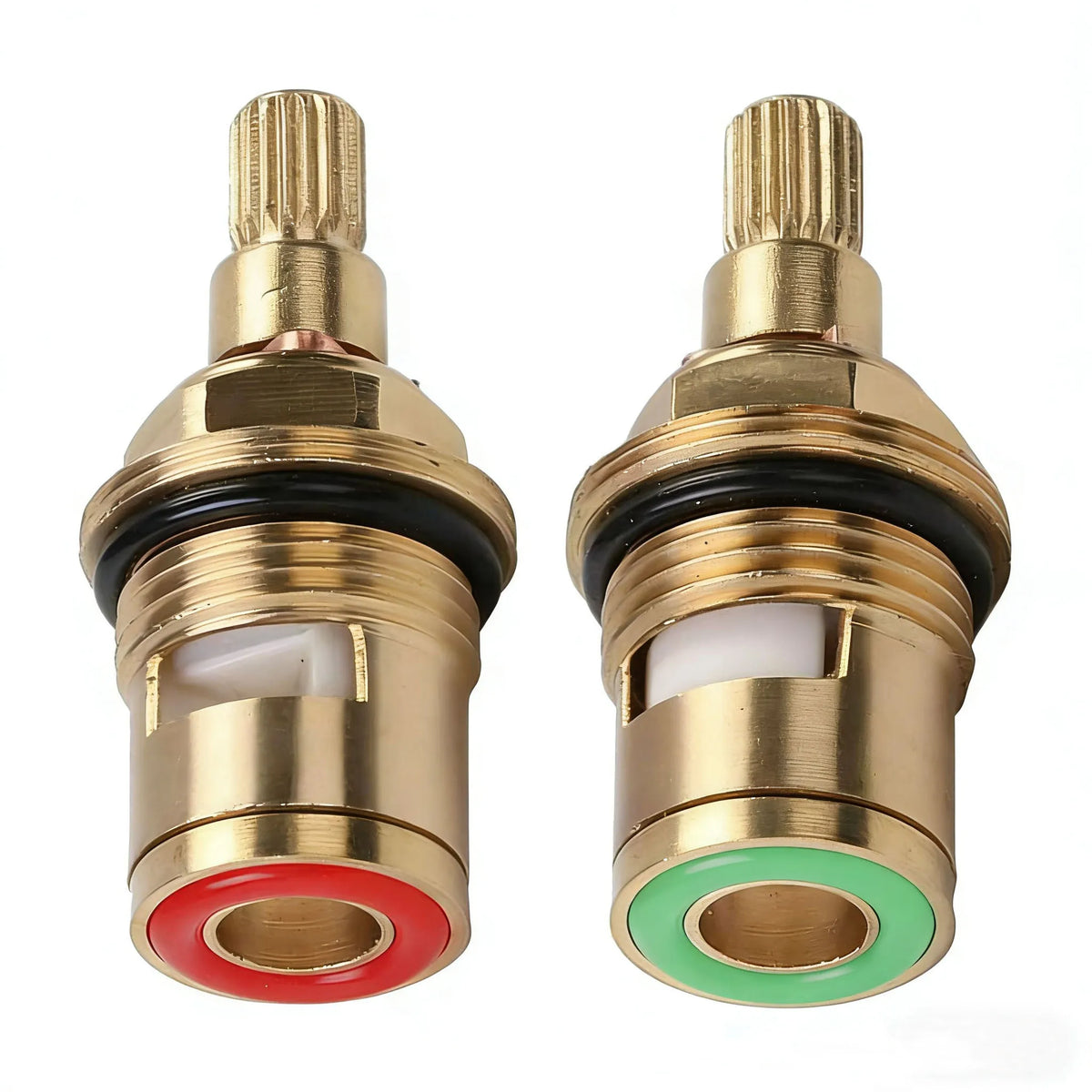 1/2pc Universal Replacement Tap Valves Brass Ceramic Disc Cartridge Inner Faucet Valve for Bathroom, Clockwise or Anti-clockwise