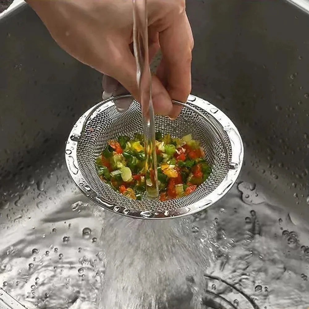 Stainless Steel Bathtub Hair Catcher Stopper Shower Drain Hole Filter With Handle Metal Sink Strainer Floor Drain For Kitchen