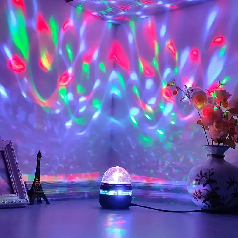 1/3PCS LED Starry Night Light Remote Control Rotating Star moon Projection Lamp USB Plug-in Magic Ball Stage Atmosphere Decor