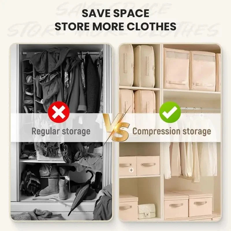 Material Compression Packing Cube Dustproof Foldable Compressed Storage Bag Large Capacity Moisture-proof
