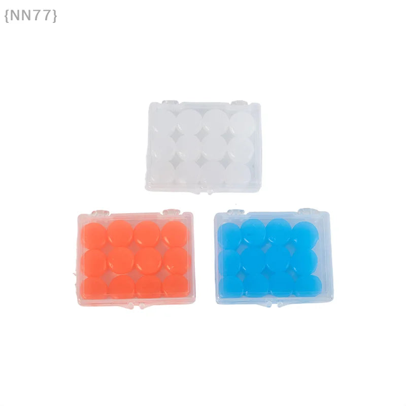 Multi-Purpose Silicone Earplugs (12 Pack) | Moldable Design for Swimming, Sleeping & Noise Cancelling