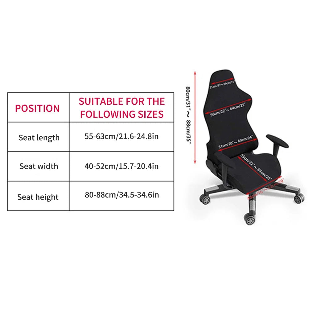 Gaming Chair Cover-Gaming Chair seat Cover 4pc/Set Gaming Chair Covers Stretchable with armrest Covers/Chair Back Covers/Chair s