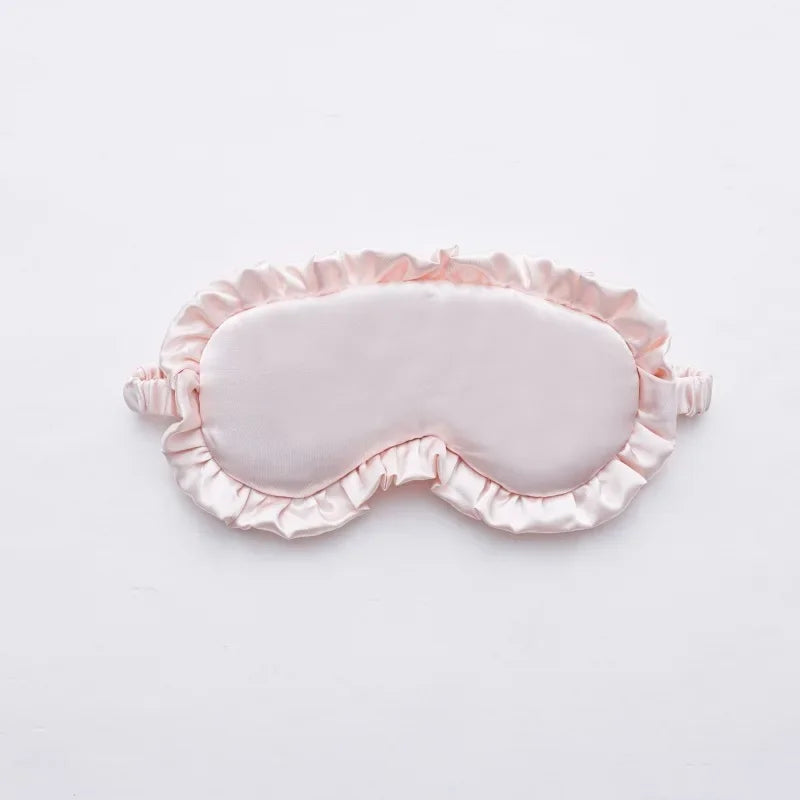 Silk Ruffle Sleep Eye Mask | Light Blocking Sleep Aid for Adults