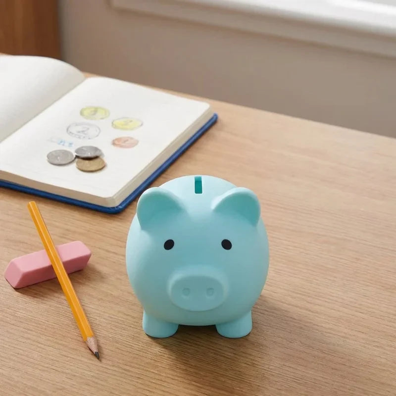 Adorable Piggy Bank Savings Jar Silicone Unbreakable Children's Money Box Boys & Girls Money-Saving Home Decor