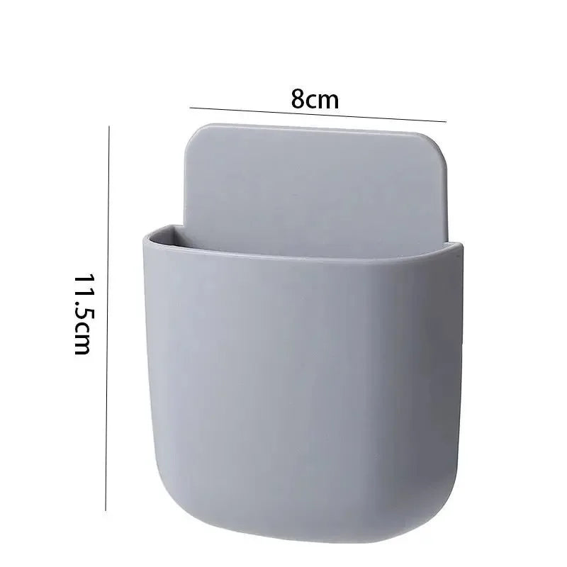 1/2Pcs Wall Mounted Storage Box Household Living Room Conditioner Remote Control Bedside Phone Storage Holder Organizer Shelf