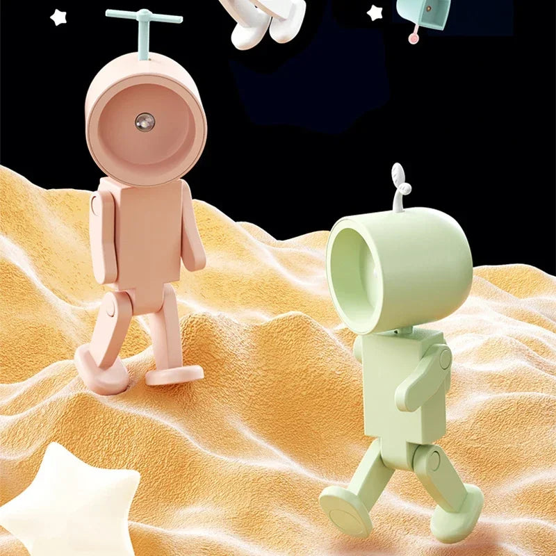 Creative Astronaut Magnetic Night Light | LED Mini Square Robot Desk Lamp