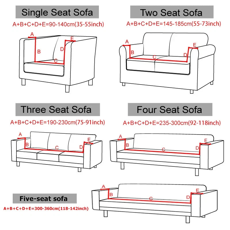 Jacquard Elastic Sofa Cover For Living Room Slipcovers Stretch Polar Fleece Armchair Protector L Shaped Sofa 1/2/3/4 Seater Home