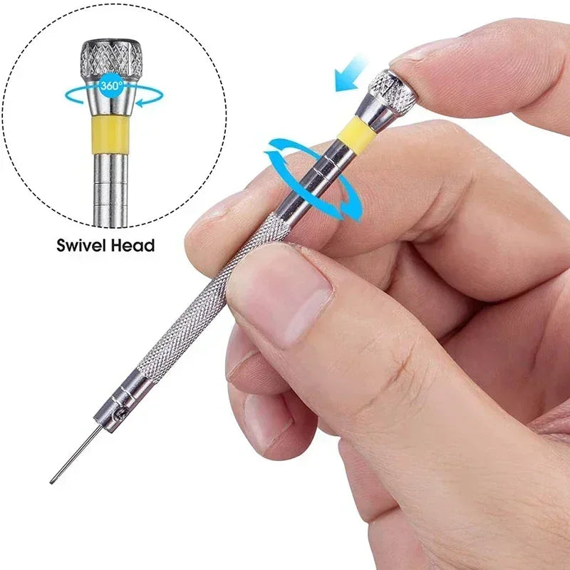 0.8-1.6mm Steel Screwdriver Set for Watch Repair | Portable Watch Band Removal Tool with Mini Link Pins
