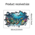 3D Shark Wall Decal | Ocean Underwater World Mural for Bedroom