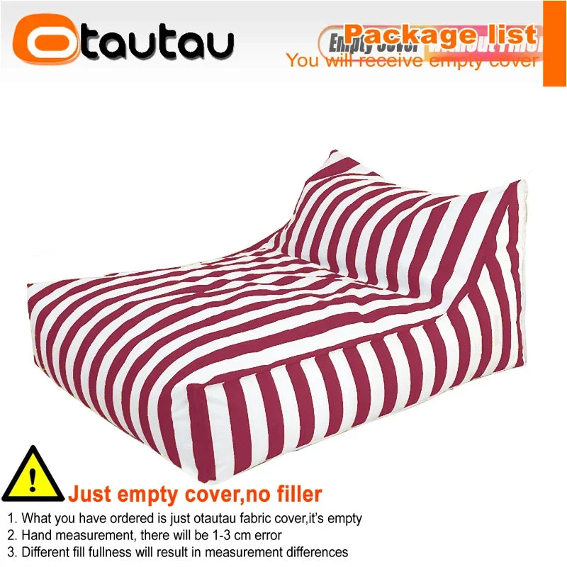 OTAUTAU Outdoor Waterproof Oxford Bean Bag Cover Floats Lounger SF343【No Filler Inside! You Need To Buy Filler By Yourself !】