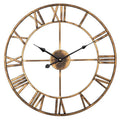 3D Roman Numerals Clock Iron Art Wall Hanging Clock Time Display Metal Silent Clock Room Arrangement Wall Ornament Home Decor