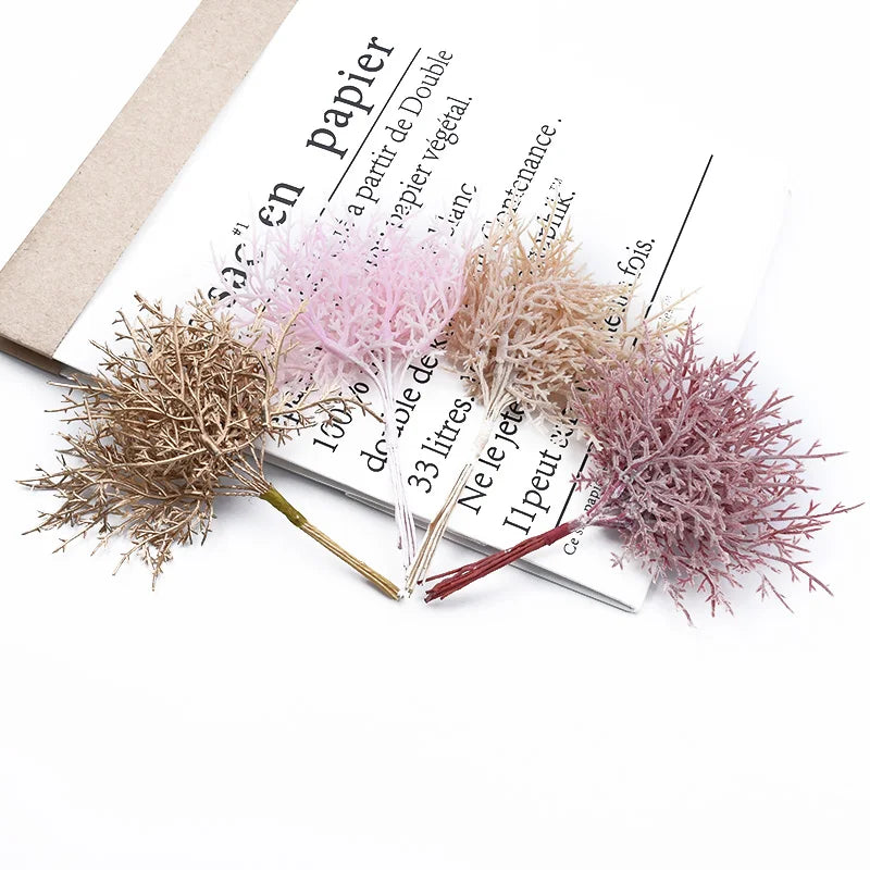 Artificial Plants Cheap Festival Leaves Vases for Home Decor Wedding Bridal Accessories Clearance Diy Gifts Candy Box Plastic