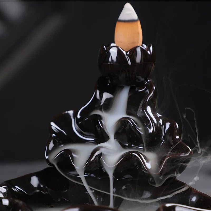 Creative Ceramic Incense Holder for Tea Room & Study, Fragrance-Free Zen Decoration