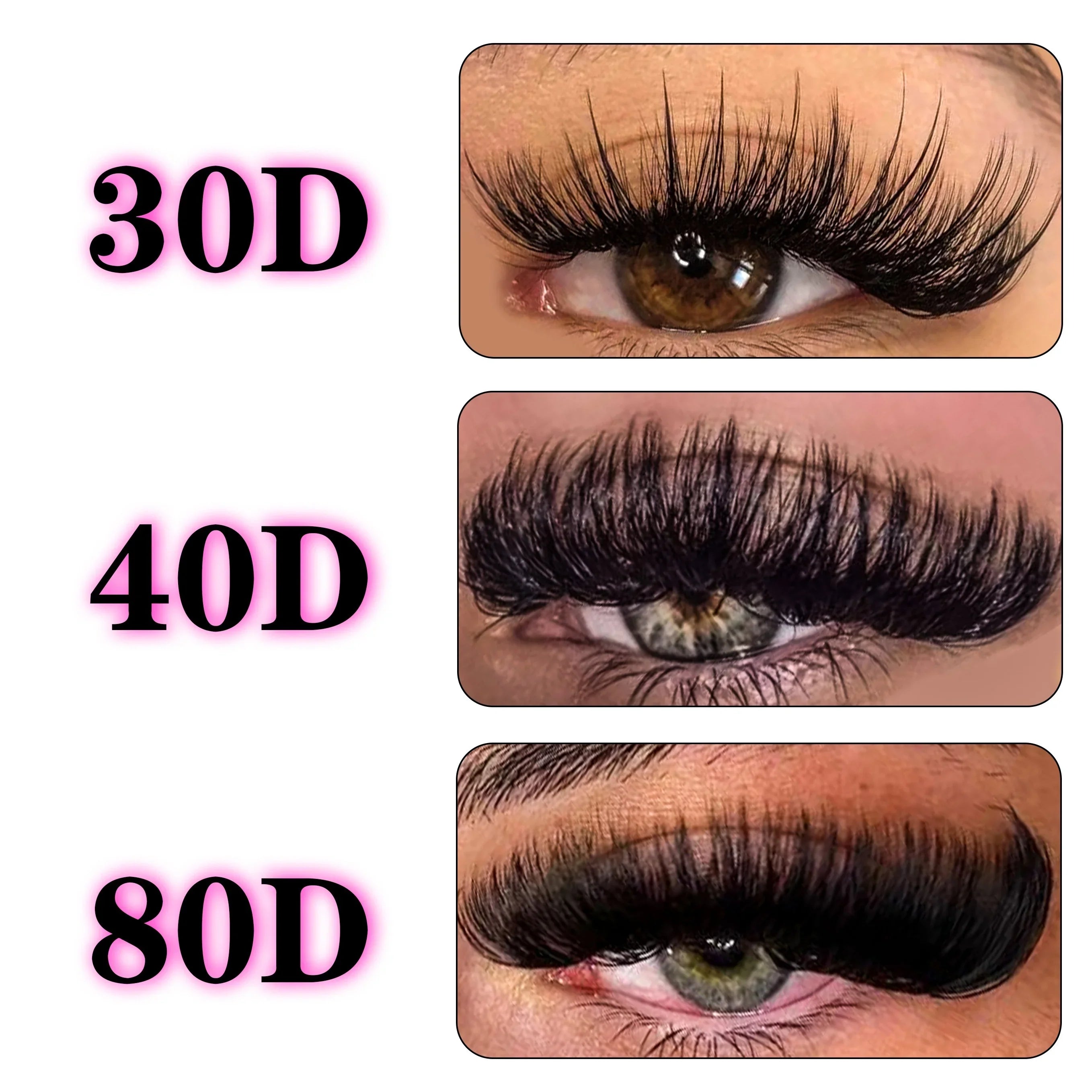 200pcs 30D Cluster False Eyelashes Set | DIY Eyelash Extensions
