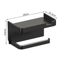 1 Pack Wall-Mounted No-Drill Toilet Paper Holder with Shelf Phone Holder Bathroom Tissue Roll Dispenser Polypropylene Material