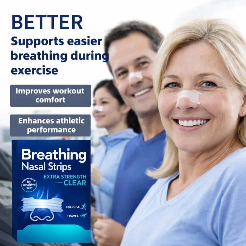 Breathable Sports Nose Strips | 30 Pack for Better Breathing and Restful Sleep