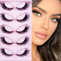 5 Pairs Cat Eye Lashes Wispy Fake Lashes | Fluffy Winged Strip Lashes