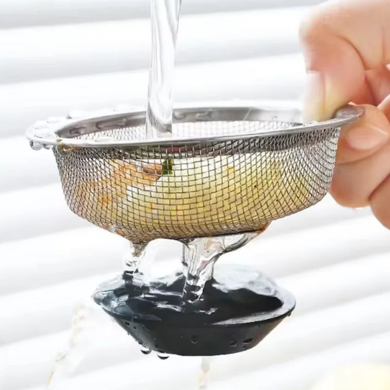 1PCS Kitchen Sink Filter Mesh Sewer Strainers Stainless Steel Bathroom Floor Drains Catcher Waste Drain Hole Filter Screen