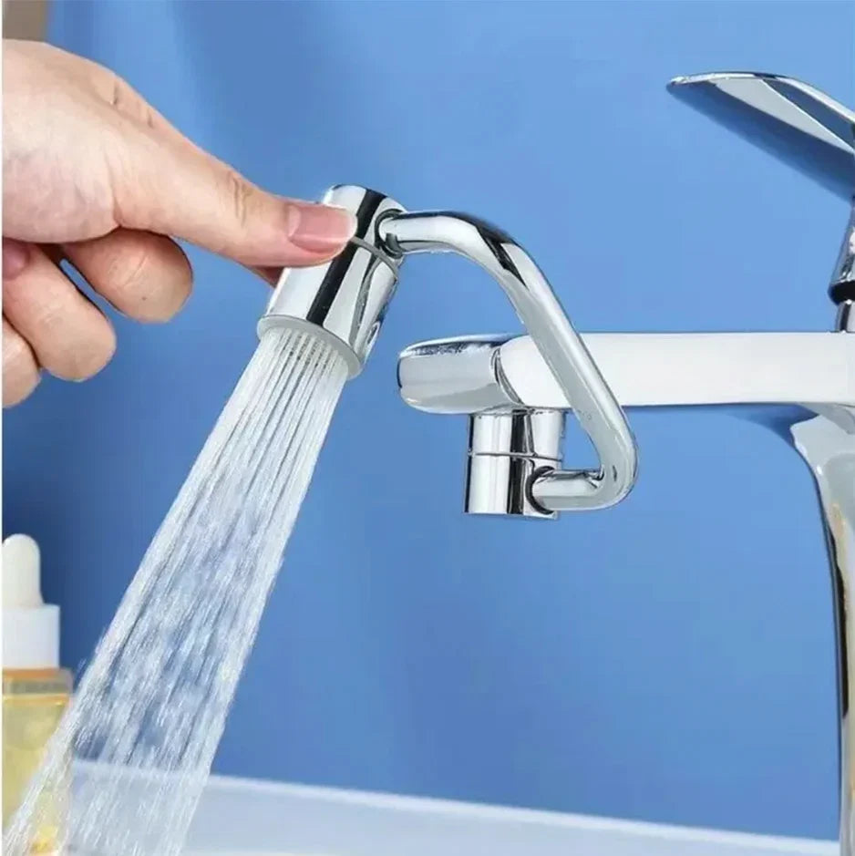 1pc 1080° Swivel Stainless Steel Kitchen Faucet Extender Universal Splashproof Dual Mode Bathroom Sink Accessories with Adapter