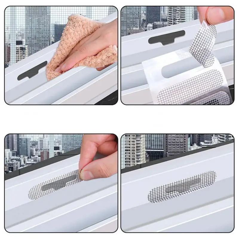 50/25/15pcs Window Screen Repair Stickers Tape Adhesive Anti Mosquito Door Mesh Patch Tape Broken Holes Repair Screen Wall Patch