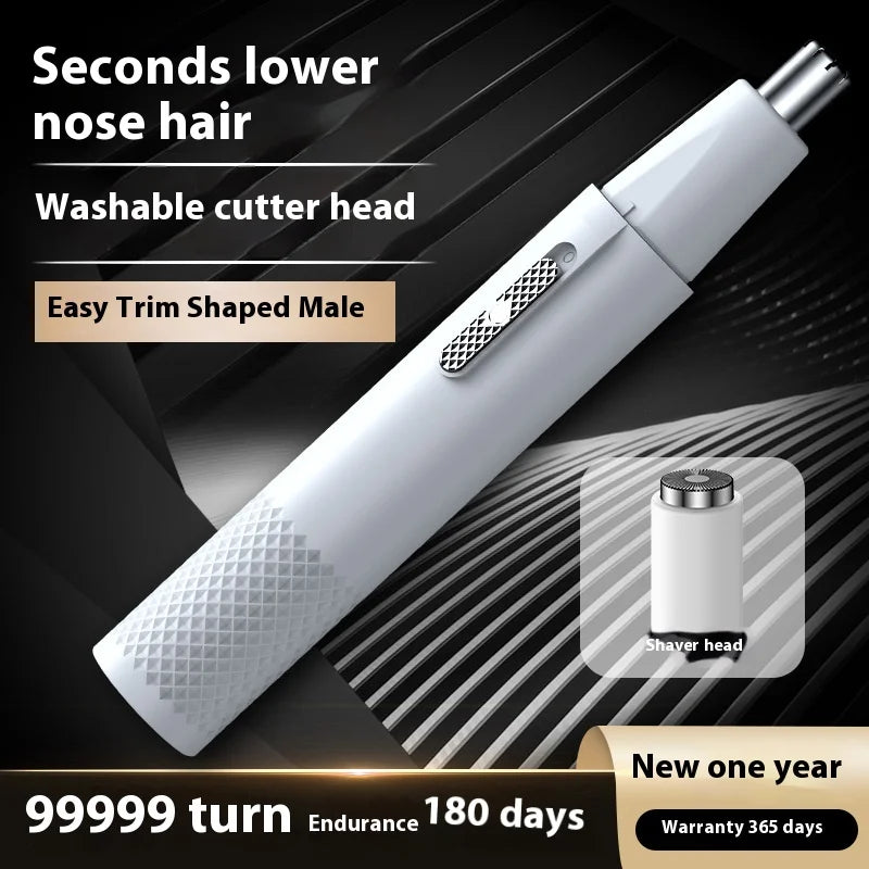 1pcProfessional Nose Hair Trimmer - Compact & Portable,USB Rechargeable Gentle on SkinWaterproof Blades for Easy Cleaning