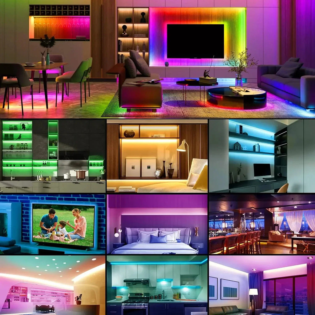 USB LED Strip Lights 2m | RGB Remote Controlled Backlight