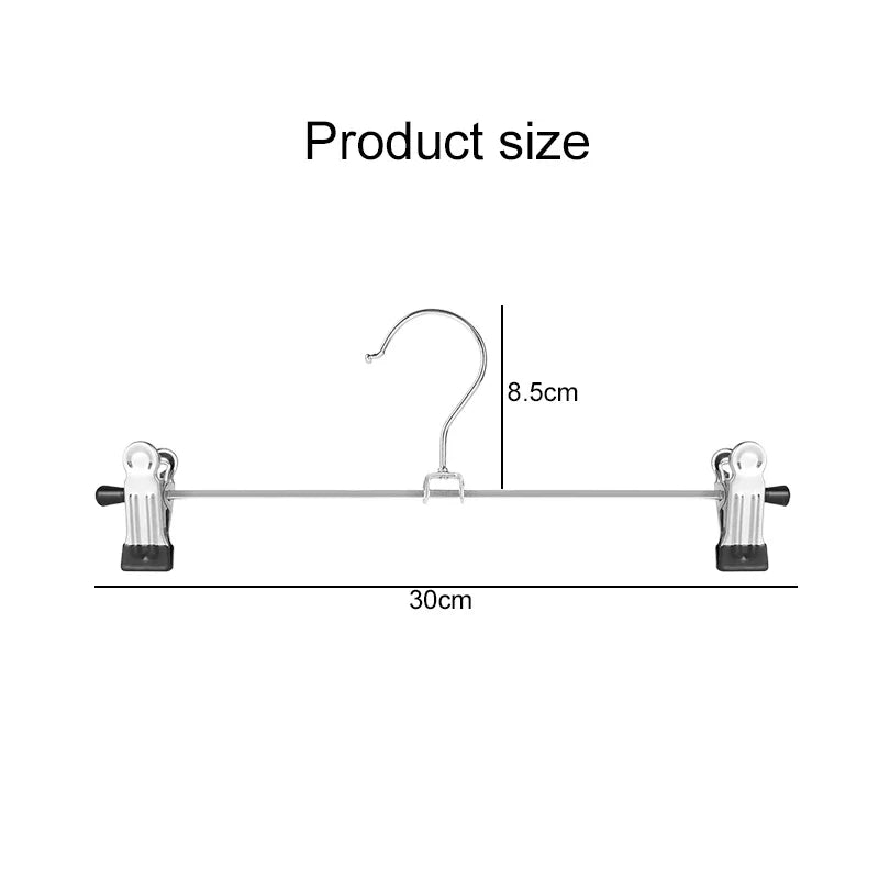 5~20pcs Metal Pants Racks Wind Proof Multi-purpose Skirt Racks for Clothes Drying Trousers Wardrobe Clip Anti-slip Black TMZ